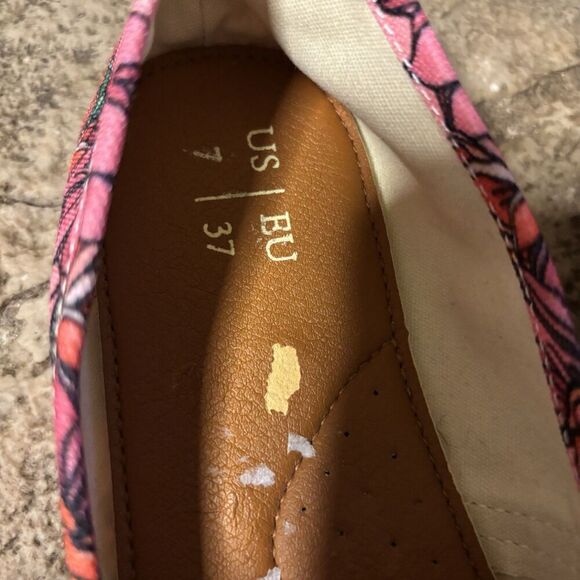 GROOVEBAGS Illustrated Pink Brown Pitbull Slip On Shoes Flats Women’s 7 - Picture 5 of 6